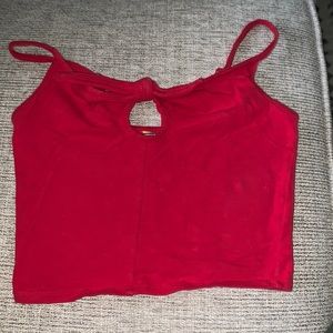 Red crop top